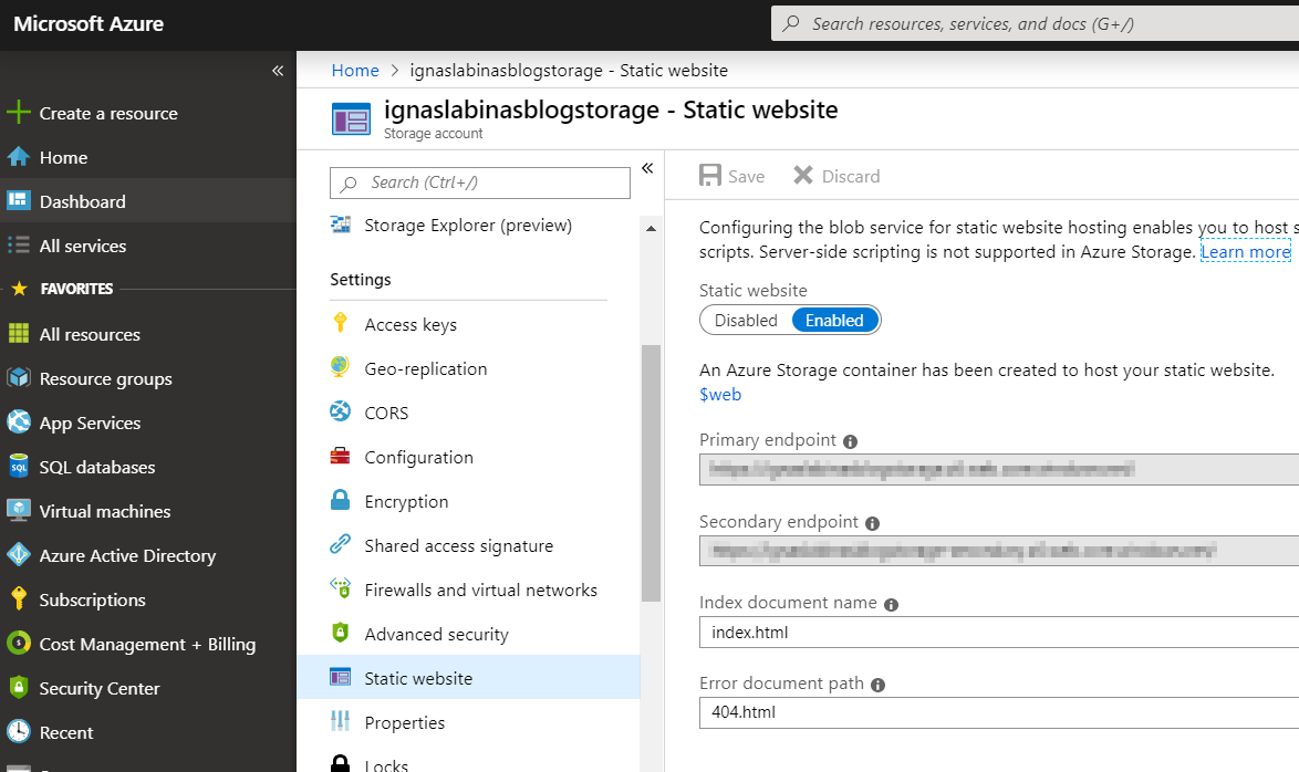 Almost Free Blog On Azure Using Jekyll Static Site Ignas Labinas Images, Photos, Reviews